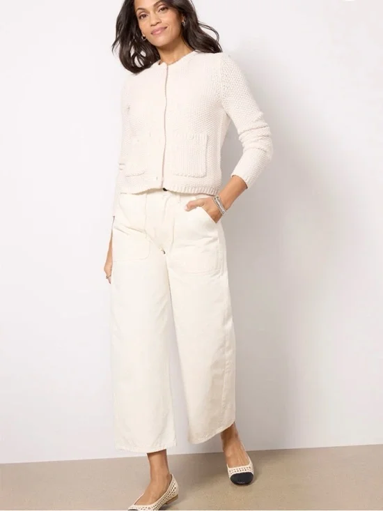 Splendid Dre Cardigan Moonstone Cream Size M - Picture 2 of 11